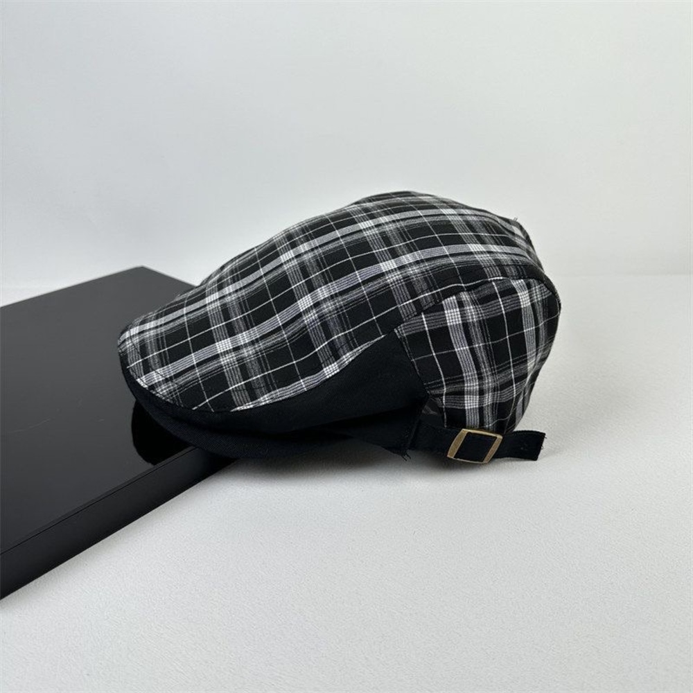 Classic Black Plaid Women's Cap